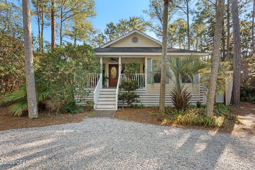 148 Summer Breeze Lane is a 2-bedroom, 2-bath home situated just North of Grayton Beach in the highly sought-after Point Washington. Positioned on a fully wooded double lot near the bay, the property offers a combination of privacy and everyday convenience, with easy access to nearby beaches, dining, shopping, and other commercial amenities.

The house has been recently updated and the large backyard and additional adjacent lot - also available for purchase from the Seller - allows for future expansion. Backyard has an outdoor shower with hot and cold water, as well as a separate outbuilding with water, power, and sink.  In desirable Point Washington and less than a 5 minute walk to bay access to put in kayaks/ small boats.
