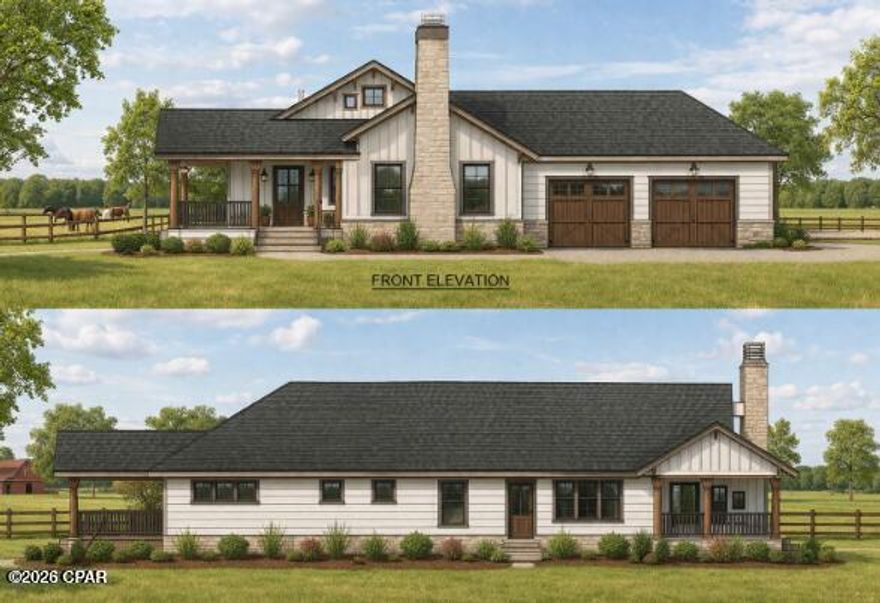 Tucked away in the quiet countryside of Calhoun County, this stunning 10 acre property offers the perfect mix of open space, privacy, and comfortable living. The thoughtfully designed home features approximately 2,166 heated and cooled square feet, complete with 3 bedrooms, 3 bathrooms, and a bright open concept layout that is perfect for both everyday life and entertaining. The spacious kitchen flows seamlessly into the living and dining areas, highlighted by a cozy fireplace, while a split bedroom design provides added privacy. The primary suite includes a walk in closet and a beautifully designed bathroom for a relaxing retreat. You will also find a convenient mudroom and laundry area, a 2 car garage, and welcoming front and back porches that are ideal for enjoying peaceful country views. Outside, the possibilities are endless with plenty of room for animals, gardening, outdoor activities, or future additions. Nature lovers will appreciate the nearby access to kayaking in clear, spring fed waters leading into the Chipola River, along with scenic biking trails throughout the area. Whether you are searching for a full time residence, a weekend getaway, or a smart investment, this Calhoun County property offers the space and lifestyle you have been looking for.