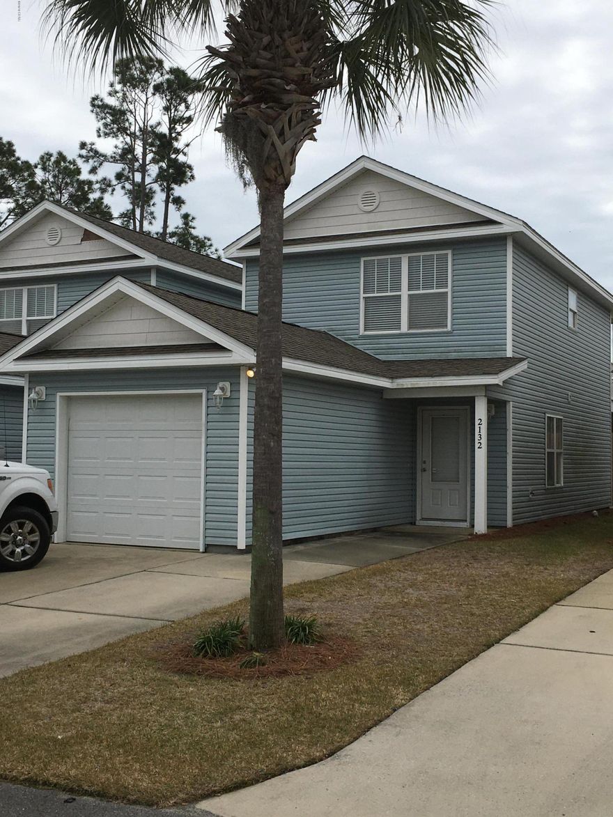 Welcome Home! This move in ready townhouse is in a gated community and is minute's away from the world's most beautiful beaches. It offers a community pool and weekly trash pickup. It has an open floor plan, both bedrooms and laundry (washer/dryer included) are located upstairs. Master bedroom has french doors that open up to a private balcony. Sterling Cove is located on the east end of Panama City Beach close to shopping, restaurants and nightlife! Home is vacant and can be showed at any time. Seller is motivated! Call and show today!