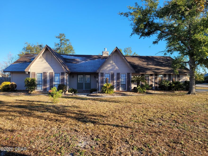 Newly Remodeled 4 bedroom 2 bath brick home with oversized 2 car garage and in-ground pool on large corner lot with privacy fenced backyard.  This home features a split floor plan, large family room with vaulted ceiling, wood burning fireplace, formal dining, breakfast bar, breakfast area, large kitchen with walk in pantry, new appliances,  Jack-n-Jill bathroom off the 1st bedroom, walk in closets, laundry room, skylights in the bathrooms and the laundry room.  Large covered patio and sun deck.  Home is on well and septic tank, Culligan water system (Tenant responsible for the SALT PELLETS) POOL & LAWN Service is included!