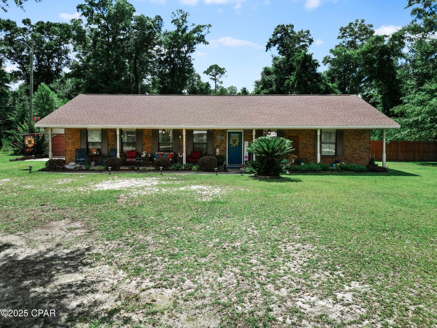 Price Improvement!!!!! Motivated Seller!!  Charming Brick Home in Rural North Florida
Welcome to this beautifully maintained 3-bedroom, 2-bathroom brick home nestled in the peaceful countryside of North Florida. With 1,620 square feet of heated and cooled living space, this property offers both comfort and convenience. One bathroom features a jetted tub The kitchen boasts updated appliances and granite countertops. Detached two-car garage. Dedicated laundry and utility room for added functionality. Privacy fence surrounds the backyard. Serene front porch perfect for relaxing and neighbors nearby, but not too close—offering a sense of space and tranquility
This home combines modern updates with a quiet, rural setting. Whether you're looking to settle down or invest in a peaceful retreat, this property is ready to welcome you.