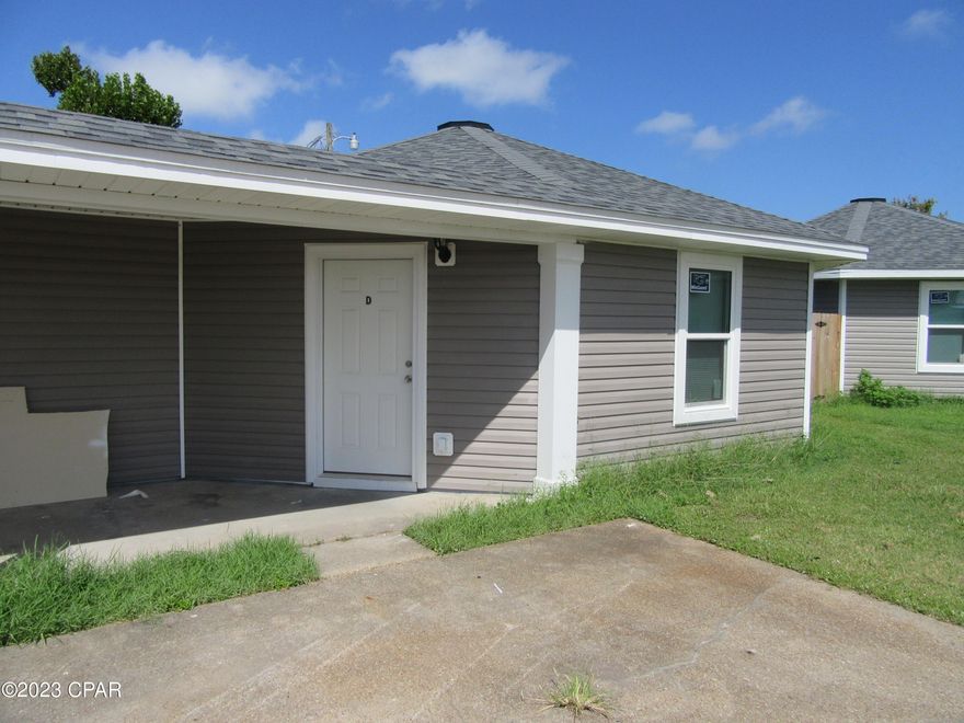 Very nice home with 2 bedroom 1 bath located in the much desired Central Panama City. Upgraded appliances, floors, counter tops, upgraded fixtures, vaulted ceilings and fenced in community courtyard. Convenient to shopping and dining. All property sizes and ages are approximate, please measure and/or verify if important. School assignments are subject to change, please check with Bay County for most accurate information. Deposit is the same as the rent. Pets allowed. Breed restrictions apply with owner approval only.