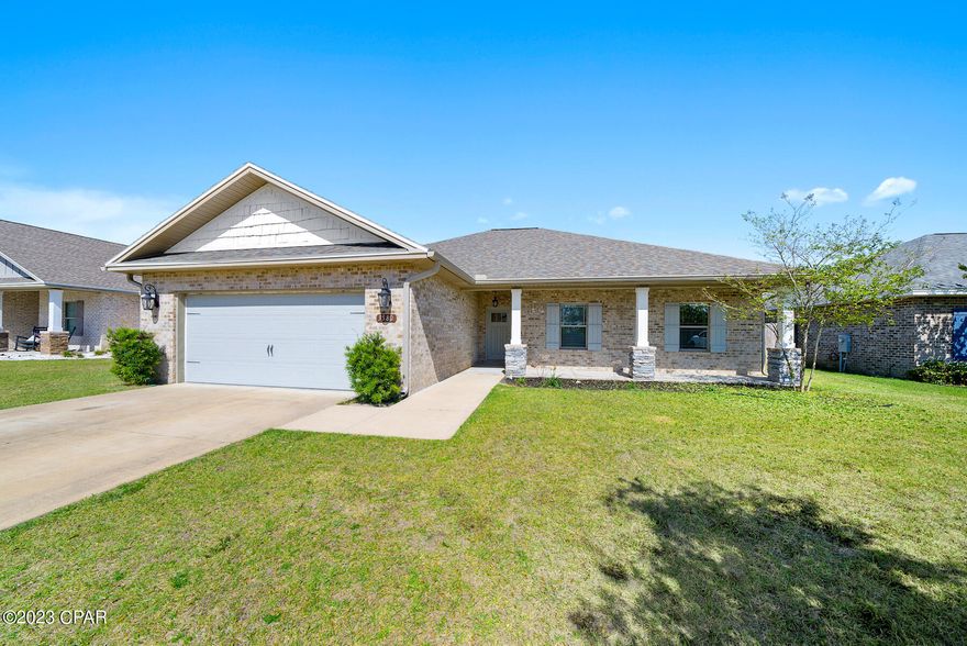 Outstanding 4 bed, 2 bath one-owner brick home tucked away in the peaceful neighborhood of Cedar Park. The warm, welcoming foyer leads to the open living room, dining area, and kitchen floor plan. The living room features tray ceilings, recessed lighting, an electric fireplace with stone accents and french doors leading to the large backyard. The eat-in kitchen is equipped with granite counter tops, white shaker cabinets, a pantry and stainless appliances including a double oven. The spacious master bedroom is split from the guest bedrooms for peace and privacy. The master bathroom features a soaking tub, separate surround tile shower, private toilet room, a large walk-in closet, and two separate vanities with granite and plenty of storage space. The guest bedrooms are located on the other side of the home and share a full bathroom. The guest bathroom features a shower/tub combo and a double vanity with granite counters. There is a large utility room with a laundry sink, cabinets, and a storage closet. The utility room leads to the 2-car garage. Laminate flooring throughout with carpet in the guest bedrooms. The large backyard has a privacy fence. The backyard also has a covered patio with a ceiling fan.

Quarterly pest control covered by Owner. Pet Friendly: $500 non-refundable deposit. No cats (sorry) and no puppies.Washer and dryer hookups.