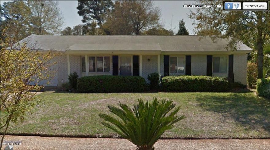 PANAMA CITY ALL BRICK 3/2-Located in desirable Forrest Park area just off Stanford between 23rd St and Hwy 390-Close to medical offices, restaurants, shopping, churches and schools and a short ride to TAFB and the beaches. Home was donated to church by previous owner's estate so sold AS-IS with no supporting disclosures or documentation. All listing info inc measurements should be verified if deemed important