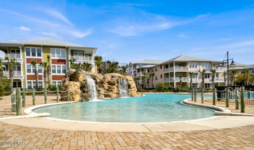 Welcome to Unit 1302 at Island Reserve, a beautifully updated courtyard facing end unit in this gated, resort-style community in the heart of Panama City Beach. Perfectly positioned on the third floor, this 2 bedroom, 2.5 bath condo offers one of the most desirable views in the community, overlooking the lush, landscaped courtyard known for its peaceful, private setting. As an end unit located just steps from the parking garage, convenience is unmatched. Recent community upgrades include brand new exterior paint and a newly covered balcony, and HOA dues now include internet, adding even more value. Priced to sell and offering location, privacy, and ease, this is a standout opportunity at Island Reserve.

Inside, you'll find new luxury vinyl plank flooring throughout along with a newly installed walk-in tub for added comfort and accessibility. Both bedrooms are spacious private suites with their own private bathrooms and walk-in closets. Additional highlights include a full-size washer and dryer, new energy efficient HVAC and water heater installed in 2022, and convenient access from the attached parking garage. The unit is being sold unfurnished, offering a blank canvas to make it your own.

Residents enjoy resort style amenities including a zero entry pool with waterfalls, hot tub, fitness center, basketball and pickleball courts, game room, and private theater. The pet-friendly community allows up to two pets under 40 lbs and is just a short golf cart ride to the beach, shopping, dining, and entertainment. With short term rentals not permitted, this condo is ideal for full time living or a long term investment opportunity.