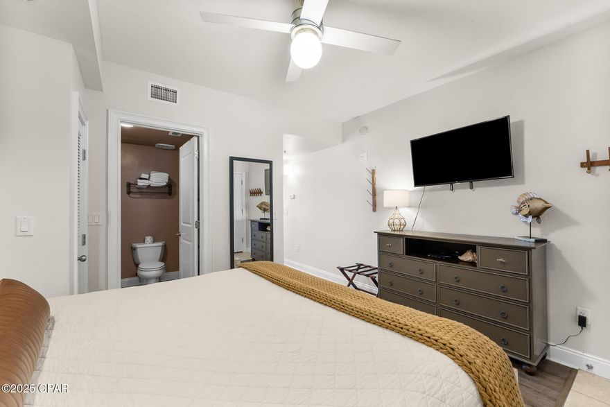 Discover this charming 1-bedroom, 1-bathroom condo in Carillon Beach, offering stunning sunsets from your back patio overlooking both the Gulf and the pond. Enjoy resort-style amenities including multiple pool, basketball and tennis/pickleball courts, playground, picnic area, private beach access for residents and town market. Conveniently located just down the road from 30A at a fraction of the price, and only minutes from shopping, dining, and Publix.