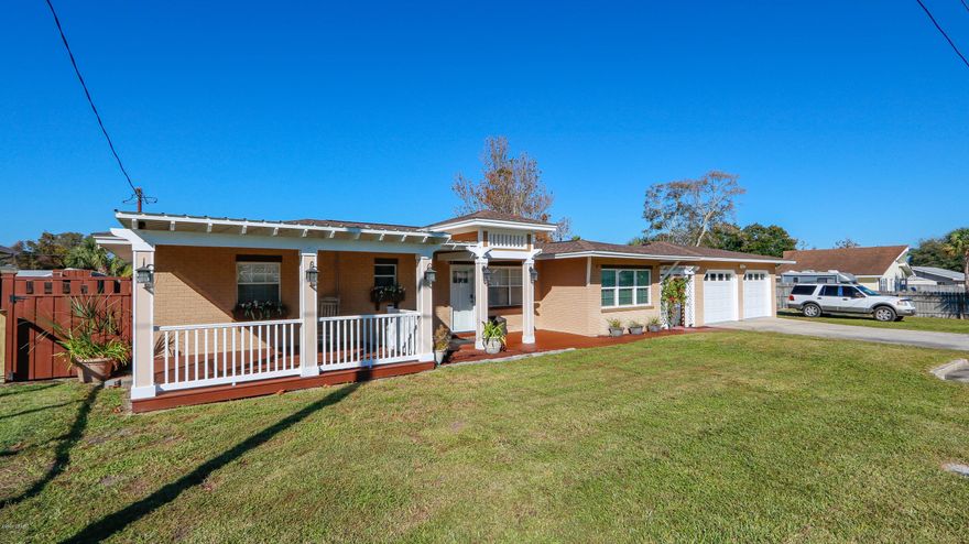 CURRENTLY UNDER CONTRACT SELLER STILL ACCEPTING BACK UP OFFERS - A rare find to own a beautifully renovated home on a Double 120x120 FT Lot, only 3 short blocks to the white sands of Panama City Beaches preferred vacation area. Only a short golf cart ride to Pier Park, Frank Brown Park, and nearby Winn-Dixie. An oversized double car garage & the ability to add a guest

house, workshop, or other structure in the future. NEW Roof put on in Oct 2020, all renovations have been completed over past 2 years along with new Carpet, Flooring & Roof in the last month! Enjoy the Covered Decks in both Front & Back yards. Room for a pool if you want to turn this into your private oasis. This home is worth a look if you've been thinking about a move & want something w/ NO HOA, this might be it! SEE Lots of parking for extra vehicles when you have a gathering, see pictures.