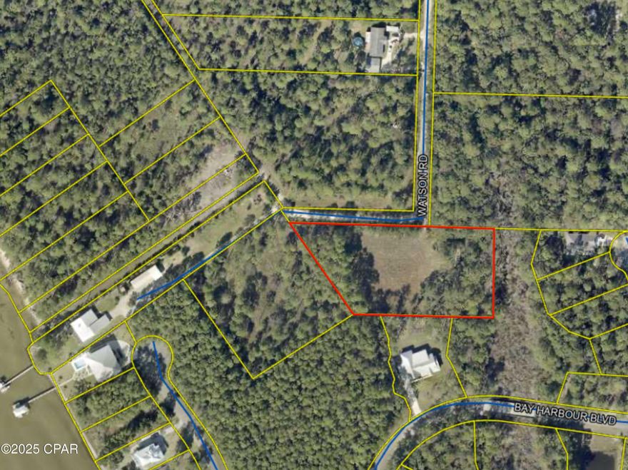 ATTENTION:  RURAL RESIDENTIAL.  HOME BUILDERS & INVESTORS - 2 Acres with PERPETUAL DEEDED BAY ACCESS which means it will allow any future owner of the property to keep the access.   Very quiet area with not a lot of thru traffic.  Approx. 25 minutes to the beaches & about an hour from Crestview, Fl.  No HOA or restrictions.  Land Use of Rural Residential according to the Property Appraiser. Nestled up close to a beautiful subdivision with some gorgeous homes already built.  Property has been partially cleared & has a 15' wide deeded easement all the way to the bay. Culvert has already been installed There is an old well and septic on the property but sellers have no idea of the condition of either one & do not guarantee them.  Flood Zone is AE which means a very minimal chance of flooding & has a Base Flood Elevation Requirement  of 8 feet.
Drive by today to view your new homesite.