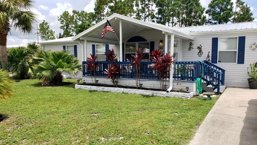 *PRICE INPROVEMENT *Spacious 3 bedroom 2 bath Home! This home has so much to offer, New Metal roof in 2018, New A/C 2018,

Covered front porch, Master bath total remodel in 2019.

Tiered deck leading to a sparkling 24ft round above ground pool professional installed with a Ionizer pump (only 2 bottles of bleach a week) 2 storage buildings, one is a new barn style with loft with an added on workshop! Plenty of lawn for gardenin and playing children.  Wait that's not all she has to offer, No HOA, No Flood required, walking distance to schools, close proximity to shopping and the World's Most Beautiful Beaches!