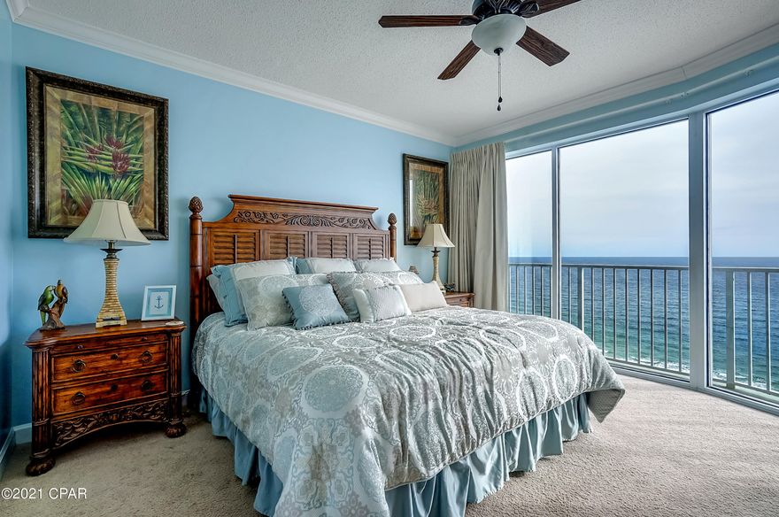 Just what the Doctor ordered a lifetime of rest, relaxation & memories. Lovely two bedroom two bath gulf front that is a beach lovers dream. With a huge open concept, great room for visiting ,reminiscing, laughing about your days activities .This split bedroom floor plan has so many possibilities. Your new vacation home has just been painted a quiet grey, has new dark/black out draperies. Crown molding, nine foot ceilings, ceramic tile in all rooms. A 24 hour on-site staff .