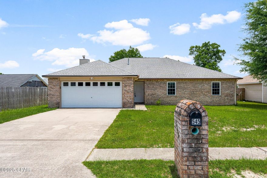 Offering closing cost concessions! This beautiful updated 3 BR/2BA brick home, in Shadow Bay, features paid-off solar panels and a spacious layout. Fully remodeled in 2019 with new roof, windows, HVAC, Water Heater, and kitchen. Enjoy a large fenced back yard, living room, with trey ceiling, wood-burning fireplace, and French doors. The kitchen includes a connected dining area with pantry. The Master suite has a walk-in closet and double vanities. Peaceful neighborhood, short drive to Tyndall AFB and shopping. 

See virtual walk-through video under facts and features. 

Interested buyers are encouraged to schedule a walk-through soon, as owners may transition to rental, if not sold.