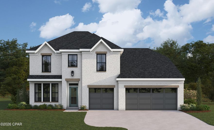 New construction by Fischer Homes in the beautiful Breakfast Point East community, featuring the stunning Winston design. This unique plan offers 5 bedrooms and 4 full baths. The expansive family room is the perfect gathering space. Spacious open kitchen with a large island and walk-in pantry connects to the morning room, that walks out to the patio. The owner's features a spacious private bath and oversized walk-in closet.  Guest suite is on the main level with full bathroom. Upper level features 3 additional bedrooms, with 4th bedroom having its very own full bathroom.  The spacious 3-bay garage completes this exceptional home.