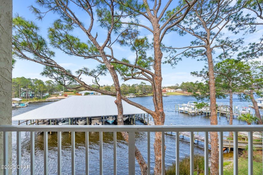 Charming 2-bedroom, 2-bathroom waterfront townhome at 204 Bonita Circle, Unit F in Panama City Beach. This well-maintained unit offers stunning water views, direct access to a boat slip, and a spacious layout perfect for relaxation. Both bedrooms are generously sized, with full baths located upstairs and downstairs for added convenience. Enjoy the private courtyard for outdoor living, as well as community amenities including a pool and game room. With a great rental history and short-term rentals allowed, this property is a fantastic investment. Just minutes from the beach, shopping, dining, and entertainment, this townhome offers the perfect beach lifestyle.