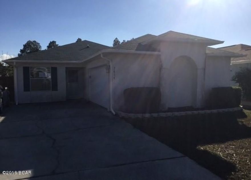 What an opportunity! 3BR/2B with 1,444 SF located in a residential community of similar homes. Carpeted Living Room, White Cabinets in Kitchen and Sun Room off dining area. Master Bedroom carpeted and master bath has Double Vanity with Tub/Shower combination. Attached 2 car garage with work bench. Fenced back yard. Being Sold ''AS IS''.