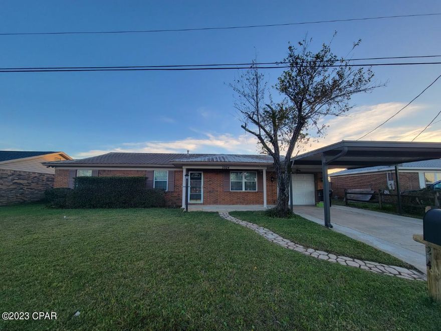 Charming 3 bedroom, 2 bath brick home convenient to Tyndall AFB, shopping, dining, and more. This well maintained home features stainless steel appliances, and eat-in-kitchen.  Tile and plank flooring, and crown molding throughout.  Spacious master bedroom, and on-suite bathroom with tile shower. The backyard is fenced.  There is a workshop, and storage shed as well as parking pads for a boat, RV, or box trailer. Small pets are subject to approval and would require a pet fee. Call to schedule a tour!