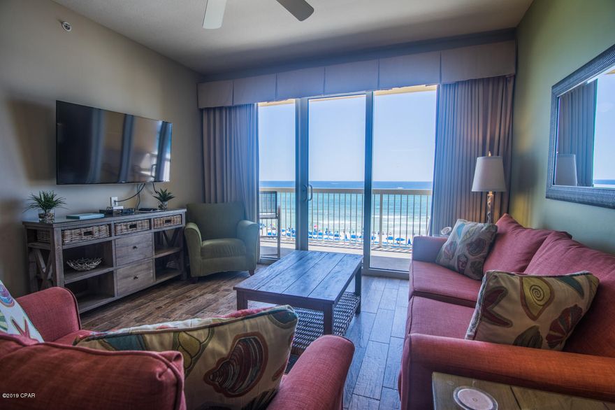 Want to own ''THE BEST'' 2 BR Condo in Calypso?  This 4th Floor West Tower is THE BEST LOCATION as you have an almost dedicated elevator (serves floors 1-4) or walk down one floor to the garage walkover!  It also features THE BEST all porcelain tile wood-plank flooring, THE BEST new designer kitchen/bath cabinets, THE BEST MASTER BATH with an all marble master tile shower, quartz countertops, and new vanities, plus new stainless steel appliances, tiled backsplash, mounted flat screen TV's, coastal décor furniture, designer rugs, new master pillow top mattress, new bunk mattress, and energy efficient black-out curtains. 

This is also THE BEST Calypso floorplan which SLEEPS 10.  It features 2 full bedrooms, 2 full baths with a separate and private bunk room, modern and spacious kitchen, pantry, a full sized laundry room, wet bar, and Gulf front balcony access from both your living room and master suite.
Of course, Calypso is also known as THE BEST vacation resort in PCB due to its super convenient location next door to Pier Park and the Dan Russell fishing pier. It is the only resort where you can park your car and walk to the best restaurants, shopping, entertainment, festivals, kid activities and nightlife that PCB has to offer. That is why this RENTAL POWERHOUSE is already booked every day until Aug 24th! Seller has 3 full years of stellar rental history available. Hurry, this one won't last long!  DON'T FORGET: Check out the awesome virtual tour in the Photos Tab.