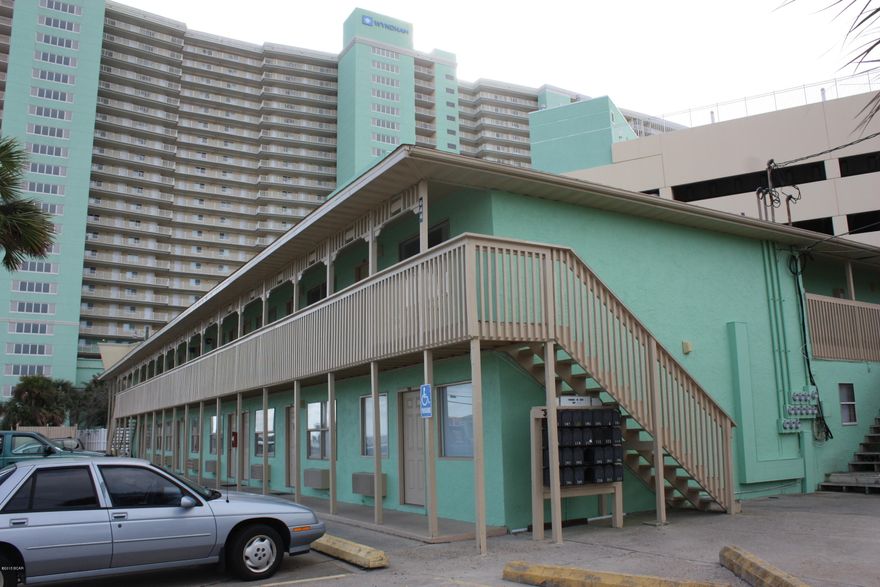 Just walk across the street and you are at the waters edge of the gulf.
