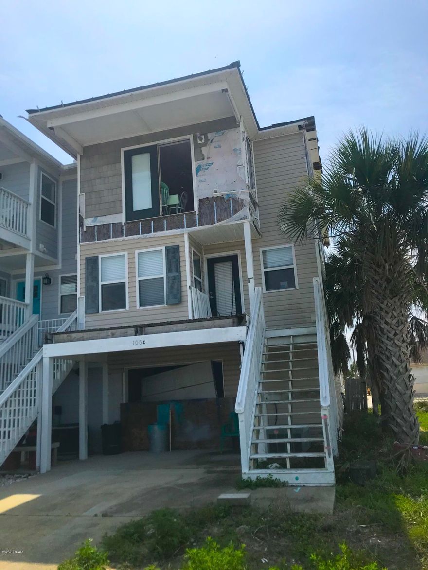 AMAZING fix & flip or investment opportunity with this 3-Story home in Mexico Beach! This beautiful home built in 2003 is 3 Bedroom / 3.5 Bath with 1,990 sqft. (heated) and 3,180 sqft. (total). It's located just a block from a public beach access in a wonderful neighborhood in Mexico Beach with lots of growth and new homes being built around it after Hurricane Michael. As you can see from the photos, the home was damaged by the hurricane and will require some work - Roof, Drywall, Etc. - But with so many great features still intact THIS HOME IS A STEAL! At this price this home will DEFINITELY NOT LAST LONG - So act quickly! --- CASH BUYERS ONLY ---