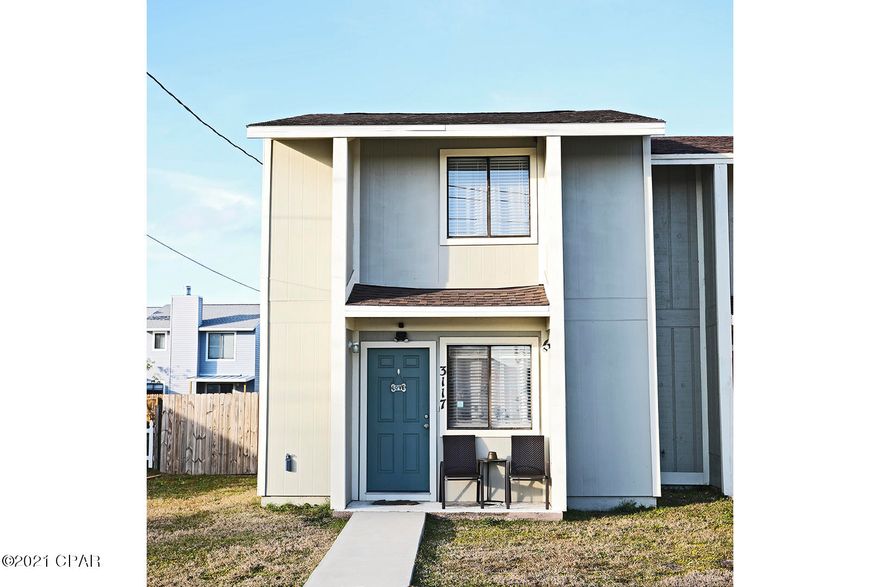 'CURRENTLY UNDER CONTRACT, SELLER ACCEPTING BACKUP OFFERS Very cute and cozy 2 bedroom 1.5 bath newly remodeled end unit townhome with large back yard, nice outdoor deck and privacy fence. New granite countertops throughout and beautiful vinyl flooring. New light fixtures throughout the house. New ceiling fans. Exterior walls covered with Hariboard siding. New windows in master bedroom and kitchen. New molding and trim throughout the house. New AC unit July of 2015. New roof December 2019. Short commute to Tyndall Air Force Base and local schools. This property is centrally located in Hiland Park on a nice street. Easy to show! Move in ready!