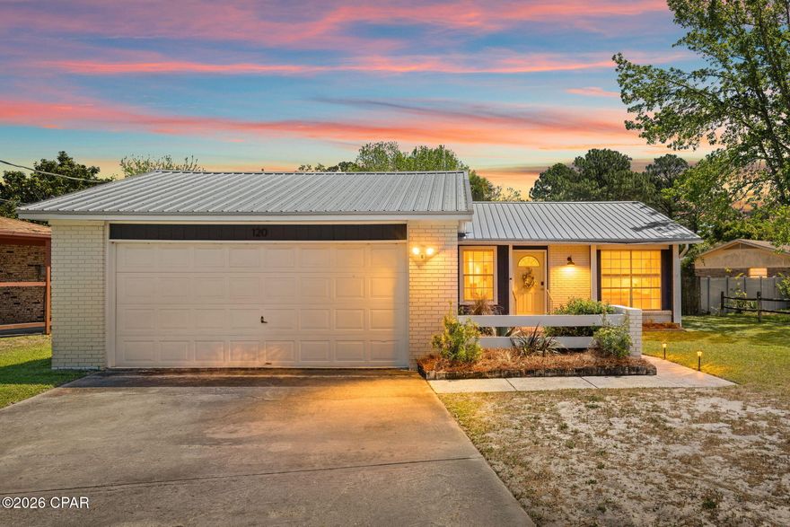 Welcome to 120 Heather Drive, a coastal beach retreat located in Panama City Beach! This charming 3-bedroom, 2-bath Florida cottage blends coastal character with modern updates, offering a warm and inviting space to call home or enjoy as a vacation getaway. Step inside to find an updated kitchen featuring stylish finishes, and plenty of room for entertaining in the open living & dining spaces. The home's cozy yet functional layout flows beautifully into a light-filled sunroom--perfect for morning coffee, relaxing with a book, or hosting guests year-round.
The possibilities are endless for the expansive backyard complete with a sparkling lined in ground pool and deck with plenty of space for outdoor living, gatherings, or simply soaking up the Florida sunshine. A spacious 2-car garage adds convenience and extra storage. Ideally located just minutes from the popular local attractions, shopping, dining of Pier Park and a quick drive to multiple public beach accesses, this home blends coastal living with comfort and convenience.
