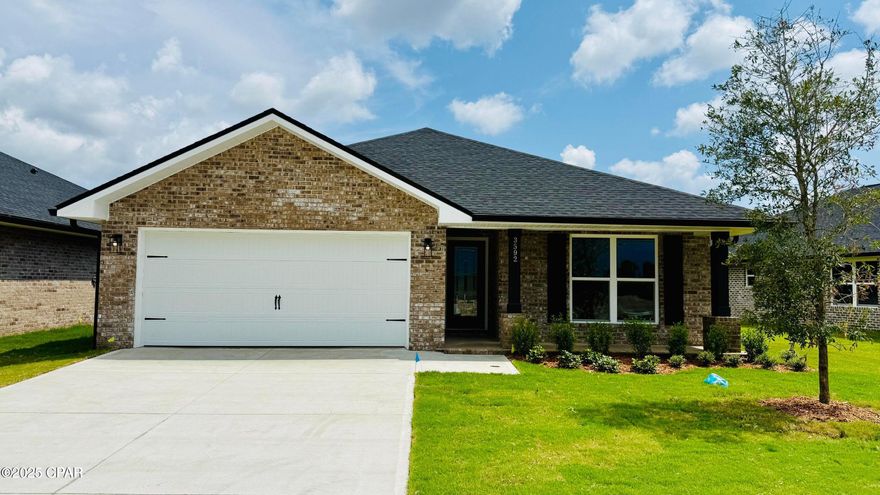 The 1711 floorplan design by Adams Homes is a well-designed and spacious home that offers both style and functionality. With three bedrooms, two bathrooms, and a two-car garage, this single-story home provides a comfortable and versatile living space. As you enter the home, you are welcomed into a foyer that leads you into the main living area. The open-concept design seamlessly connects the kitchen, dining area, and living room, creating a bright and inviting atmosphere. The kitchen is thoughtfully designed with modern appliances, ample cabinet space, and a breakfast nook, making it a practical and stylish space for cooking and entertaining. The adjacent dining area provides plenty of room for family meals and gatherings. The living room serves as a central gathering space, offering ample room for relaxation and entertainment. The master suite is located at the back of the home, providing a private retreat for homeowners. It features a spacious bedroom, a walk-in closet, and an ensuite bathroom with a double vanity, and garden tub. The two additional bedrooms are situated near the front of the home, offering privacy and flexibility to accommodate family members, and guests, or create a home office or hobby space. The two-car garage provides ample space for parking and storage. Additionally, a covered porch at the back of the home extends the living space outdoors, providing a perfect spot for relaxation or outdoor gatherings. With Adams Homes' commitment to quality craftsmanship, this home is designed to provide both comfort and style. Embrace the functionality and spaciousness of the 1711 floorplan, and personalize it to match your individual preferences and lifestyle, creating a home that truly reflects your unique personality and brings joy to everyday living.