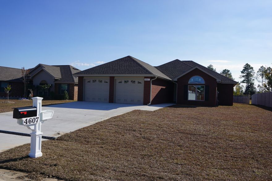 Construction about complete. Locally renowned builder,3 bedroom 2 bath all brick home that offers master bath with his & hers double shower with Rain maker (3 shower heads) and shower seats on both ends, and walk in closet. The kitchen is a dream with all real wood cabinets, solid surface countertops, and stainless steel appliances. There are cabinets in the laundry room. Living room with and electric fire place and crown molding. Home comes with a security system and generator ready electrical outlet with cord. Outdoors there is an enclosed screen patio, outside shower and sprinkler system. Home is built to 140 MPH wind code. At Bylsma Manor Estates with many homes already built and waiting for you to tour today. Ask About No Closing Cost, No Down Payment. If important measurements should be verified