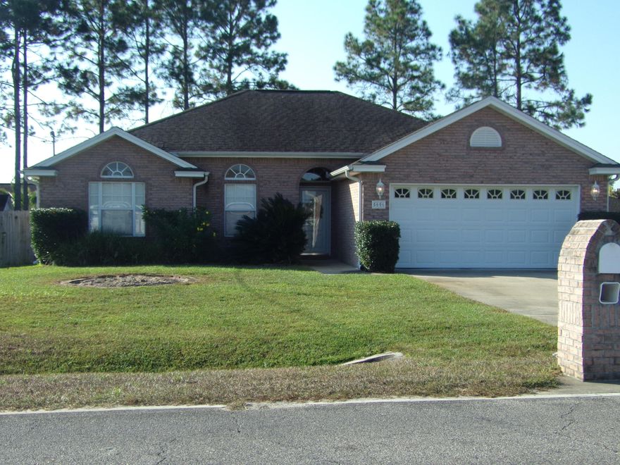 Immaculate home in highly desirable Cherokee Heights subdivision. This is a move-in ready home within minutes to Tommy Smith Elementary and Merritt Brown Middle Schools. Close to Tyndall AFB, located on the outskirts of town, but still close enough to the heart of town. Home has an open-floor plan with a cathedral ceiling in the living room area, bright and airy interior. Lawn is well maintained with a fenced backyard and custom built storage shed. Sprinkler system is supplied with a private well to help keep that water bill low. Washer and dryer and other appliances convey with this home, ideal for downsizing or just starting out. Don’t miss out on this opportunity while interest rates are still low!