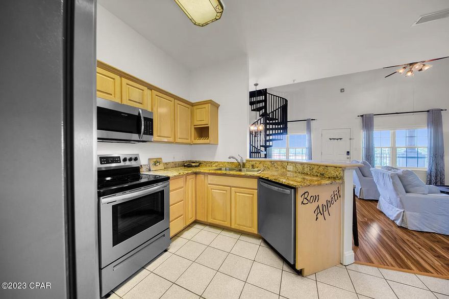 If you are someone who likes to be in the middle of what's happening, then you are going to love this condo! This condo is all about convenience and location and is located in The Plaza of Destin, a low-rise building with mixed retail on the lower level. This condo is super convenient to Destin Commons, Whole Foods, the Legendary Marina, lots of restaurants, and of course our beautiful beaches! This condo has a showstopping entrance with high ceilings, open floor plan, and spiral staircase. There are 2 master suites - one upstairs and one downstairs. There is also a bonus bunk room upstairs that works great for weekend guests. Condo is turnkey and fully furnished.