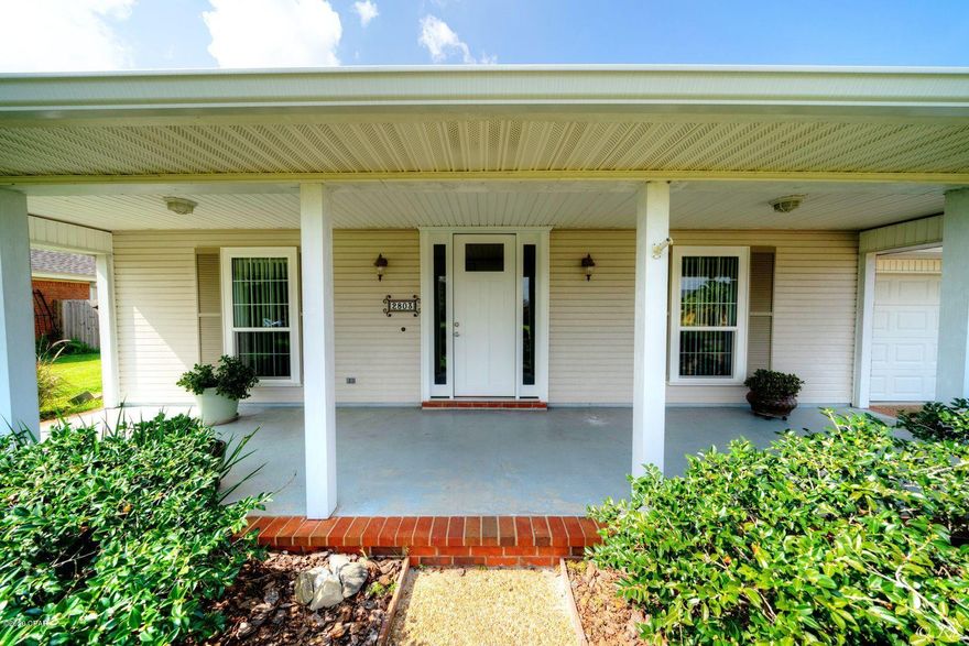 Centrally located 4 bed, 2 bath home with an office in the peaceful Forest Park neighborhood. This home greets you with a well-manicured landscape, a covered front porch and a welcoming foyer. The large foyer leads to the office, formal dining room and the main living area of the home. The open living room, dining area and kitchen floor plan offers a grand space to host family and friends without missing a beat. The living room features a brick fireplace, vaulted ceilings and built-in storage. The kitchen is equipped with plenty of counter space and cabinets, white appliances and a breakfast bar. Off the main living area is a large den, perfect for unwinding and relaxing. This home features a split bedroom floor plan with the master suite separate from the guest bedrooms, offering plenty of peace and privacy. The large master bedroom features built-in shelving, cabinets and a window seat. The master bathroom features a separate soaking tub, walk-in shower and a double vanity. The 3 guest bedrooms share a full bathroom with a shower/tub combo. This home has several updates including a new roof, new windows, new exit doors and recessed lighting. New ceramic wood-look tile throughout the home offers the durability of tile with the modern look of LVP flooring. There is also a large laundry room with a sink and shelving. This home boasts a spacious, fenced-in backyard with a patio and is the perfect spot to enjoy evenings with family and friends. This home also has a 2 car garage and a separate city meter for irrigation. Located near schools, parks, restaurants, shopping and more. This home is a must-see!