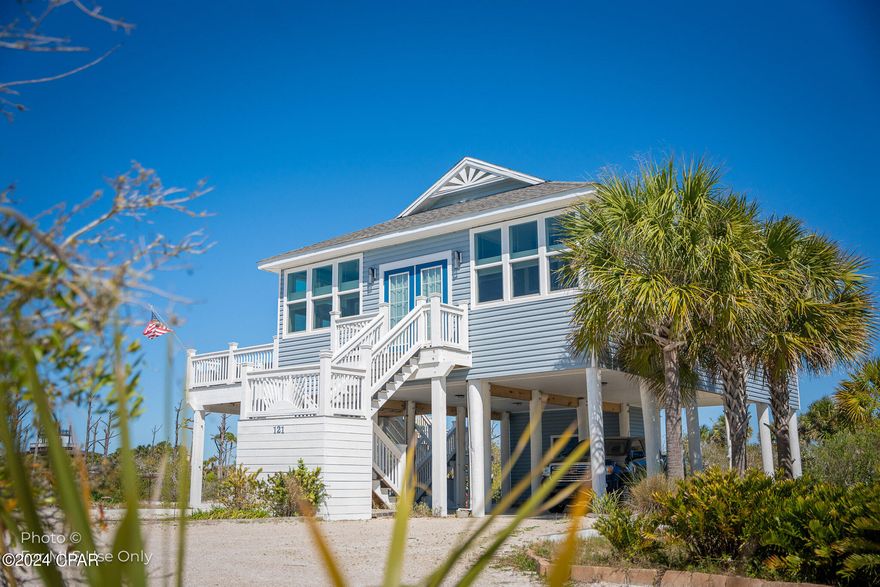 CURRENTLY UNDER CONTRACT, SELLER WILL CONSIDER BACKUP OFFERS. Discover coastal living at its finest with this custom-built 3-bedroom, 2-bathroom beach home nestled in a prime location on northern section of Cape San Blas, near the St. Joseph Peninsula State Park. Boasting private deeded beach access and picturesque views, this property offers a unique opportunity to embrace the serene beauty of the Gulf Coast.

Built in 2016, this home features high-quality construction with impact doors and windows, ensuring durability and peace of mind. A shallow well is included for irrigation purposes, enhancing the lush landscaping that surrounds the property.

Meticulously maintained by its original owners and never rented, this home presents a pristine living environment for those seeking a tranquil retreat. Additionally, the buyer will enjoy a 1/6 ownership share in a gulf-front lot, offering exclusive access to the beautiful white sandy beach for unforgettable sunsets and excellent fishing opportunities.

Situated at 121 Boyne Road, this home is located on a private road with beach access limited to owners and their guests, providing a sense of security and exclusivity. Don't miss your chance to own a piece of paradise on Cape San Blas - check out the 3D virtual tour and schedule your showing today!