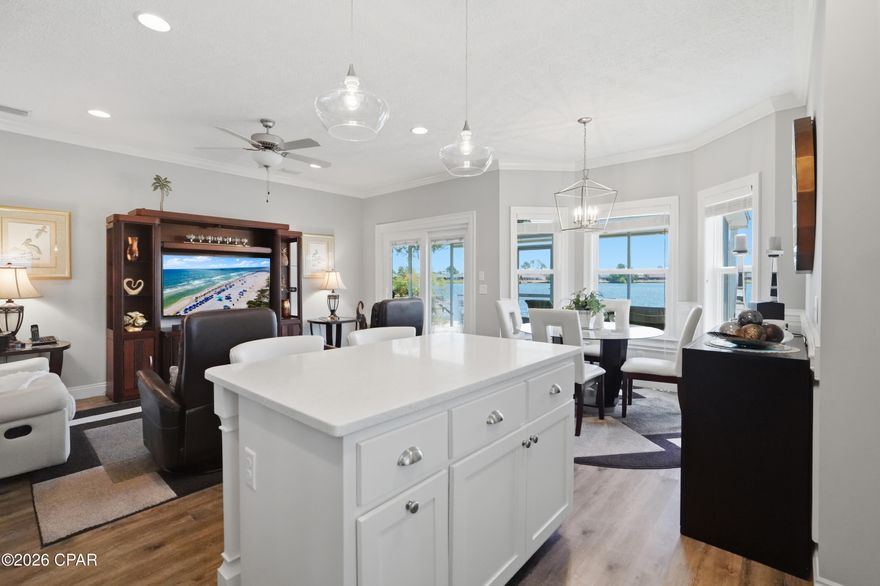 Did you say waterfront? Life on the water becomes your everyday backdrop in this beautifully updated waterfront home, where you can swim, fish, boat, or paddleboard right from your backyard. Designed to embrace both comfort and lifestyle, the home features 9-foot ceilings that create an open, airy feel, along with thoughtful upgrades throughout that elevate both form and function.
Recent improvements offer peace of mind and modern efficiency, including a 2019 roof and a 2023 hot water recirculator for added convenience of warm water almost instantly. The outdoor living experience has been enhanced with a 2023 screened in lanai, perfect for enjoying tranquil water views and coastal breezes. Inside, updated appliances in 2023, custom pull-outs, an air purifier (2023) integrated into the HVAC system adding an extra layer of comfort.
Additional upgrades include a slider with a lifetime warranty, elegant crown molding, quartz countertops, cabinet pull outs, . Even the natural surroundings add to the charm, with local wildlife like turtles often making an appearance along the water's edge.
Perfectly located in the heart of Panama City, this home places you just minutes from historic downtown Panama City, the charm of historic St. Andrews, and the white sand beaches of the Gulf. Everyday conveniences like shopping and dining are close by, while your own backyard offers a private waterfront escape that feels like a world away.