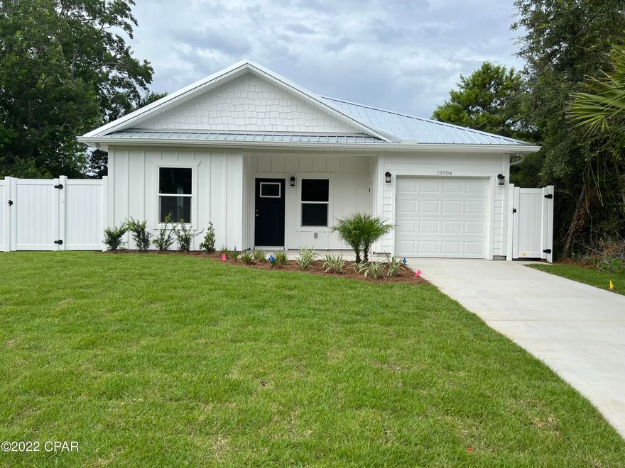 Construction complete and waiting on you to make this yor new home. Golf Cart friendly Laguna Beach. Take that short ride to the fluffy white sands of the Gulf of Mexico. Short Term Rentals are welcomed too. A 2 bedroom/2 full bath home with a bunk room too. Granite countertops, custom made cabinets and vanities, water proof vinyl plank flooring, beautiful lighting and ceiling fans in every room. Don't let this one get away from you.