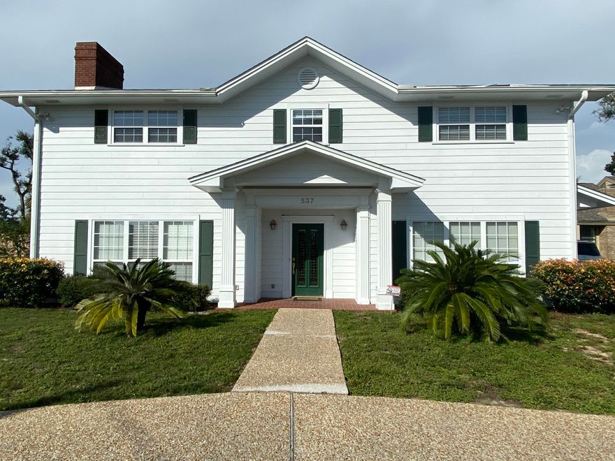 Big, beautiful home on Bunkers Cove Road.  Huge living room with gas fireplace is just to the left of the foyer entrance to this house.  To the right of the foyer is the eat-in kitchen with built-in desk area and a breakfast bar.  Also just off of the kitchen is a formal dining area. On the main floor, you will also find the laundry room, a half bath, storage under the stairs, and the very large master suite. The master bath includes a huge walk-in closet, double vanity, jacuzzi tub, a separate walk-in shower with double shower heads, and 2 more closets. On the 2nd level you have 2 bedrooms on each side that are joined by Jack & Jill bathrooms, an upstairs den sits between the two sets of bedrooms, and there is an office with a view of the bay across the street. If you are looking for more space, this is the house for you.  Everything about this house is big!