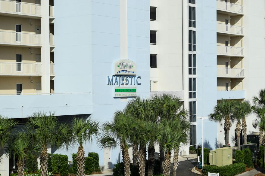 This two bedroom two bath condo is a B-Floor plan with a master on the gulf. This floor plan doesn't  come on the market very often. The Ac, was replaced two years ago and the  H/W  heater one year ago. Enjoy the good life at Majestic Beach with resort style amenities including 4 pools two are indoor heated  pools, tennis, a large outdoor dining area, impressive fitness facility, steam room and saunas, community room, the Majestic Movie Theater, the H20 Bar and Grill serving Gulf side lunch and dinner and the Majestic Market.
