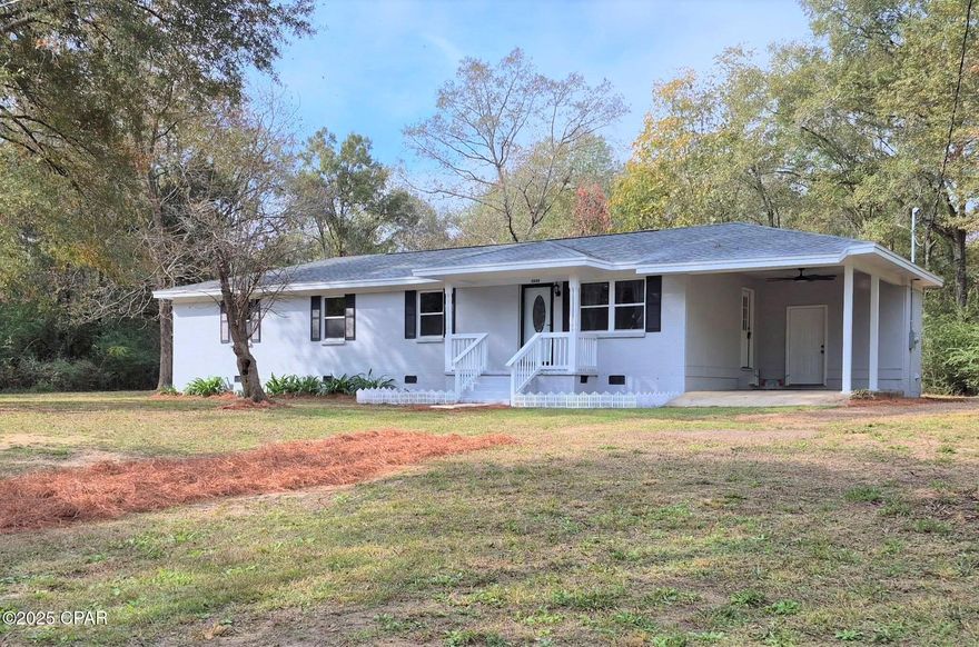 Back on the market due to no fault of the Seller. Beautiful 4-bedroom, 2 full bath brick home on 3.02 acres !! Land is high and dry with no HOA fees and no visible neighbors.  Home has been recently renovated and has not been lived in since renovation so it feels like a new home.  Original hardwood floors in all four bedrooms. Kitchen features an island and new stainless-steel stove, dishwasher, and microwave.  Brand new hvac system to include new ducts. There is a separate rv hookup on the property and fiber optic cable was just installed on Holmes Creek Road. The land behind the home is beautiful and lightly wooded. Recent survey will be provided to Buyer.  Roof was replaced February 2021. Centrally located between Graceville, Bonifay and Chipley.  No owner financing or rent options but will qualify for most financing. Seller is a Florida-licensed real estate broker.