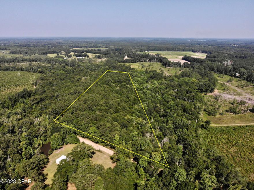 10.2ac located in N Holmes County Florida.
Located on the W side of Broom Road and on the Alabama/Florida state line. Wooded tract w/ approx 540ft of road frontage.

There is a cleared-out spot towards the back of the property that would make a great home site. Clearing has previously been used as a food plot for hunting.

Can be used as a homesite or small getaway property!