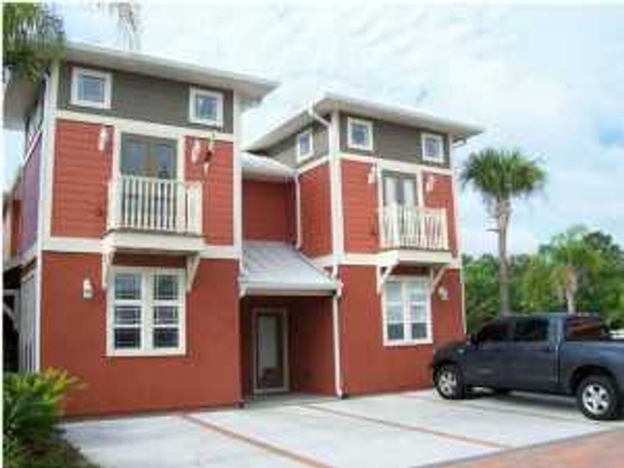 Beautiful Mediteranian style town home on the West end of Panama City Beach. Tile floors, stainless steel appliances, solid surface counter tops. Community pool.