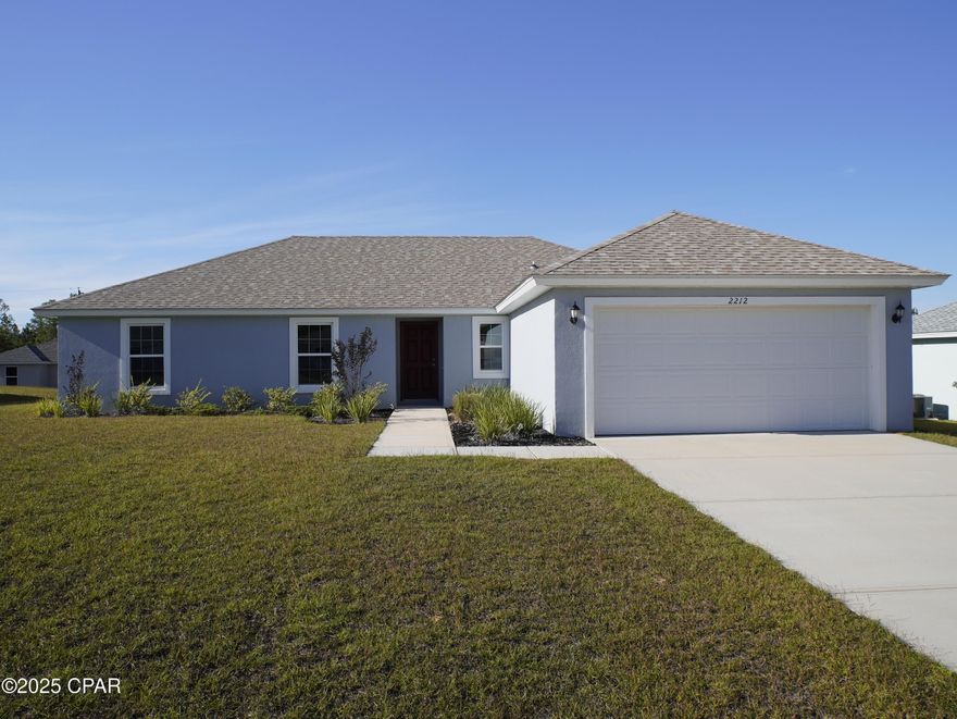 The Lavender A Model - Homes by Deltona | Sunny Hills, FL

Step into The Lavender A, a beautifully designed 4-bedroom, 2-bath home offering 1,728 square feet of living space and 2,200 total square feet under roof. With its spacious open layout, modern finishes, and exceptional craftsmanship, this home perfectly blends comfort, functionality, and style.

Built with concrete block construction and a stucco finish, the Lavender A offers long-lasting durability and energy efficiency. Inside, you'll find luxury vinyl plank flooring, 3CM granite countertops, and designer wood cabinetry with soft-close dovetail doors and drawers — details that elevate everyday living.

The heart of the home is the open-concept kitchen, complete with GE stainless steel appliances, a garbage disposal, and ample counter space for meal prep and entertaining. Every corner reflects thoughtful design, from brushed nickel fixtures and decorative wood windowsills to Sherwin-Williams designer paint schemes that create a clean, timeless look.

Additional features include a full irrigation system, 30-year architectural shingles, termite prevention treatment, and a 2-10 builder's warranty for peace of mind.

Nestled in the serene community of Sunny Hills, this home offers the ideal balance of small-town charm and convenience — just 20 minutes from Chipley and about 40 minutes from Panama City Beach.

🌿 Move-in ready and built to impress.
We also have other home styles and color schemes available, so you can choose the perfect look and layout to fit your lifestyle.