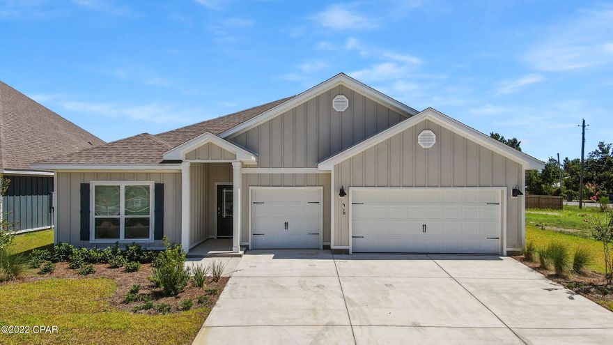 Less than 7 miles to Tyndall AFB. This home has never been occupied and is ready for you to make it your home!  4 BR, 3.5 bath, 3 car garage, Camden floor plan. All kitchen appliances, washer/dryer and faux wood window blinds included. Pictures and room sizes may be of similar, but not necessarily of subject property, including exterior and interior colors.