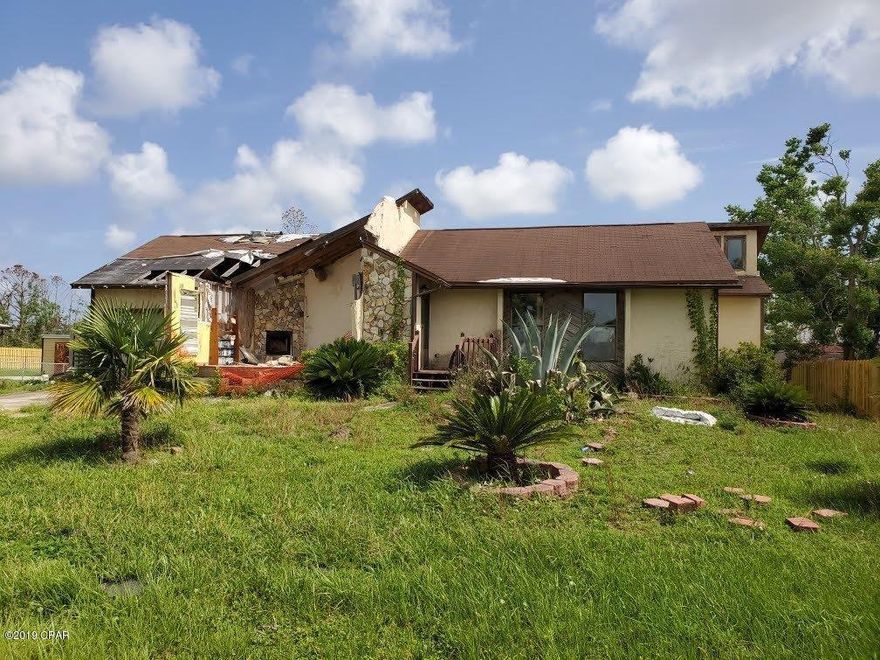 3 bedroom 2 bath SFH in Callaway, badly damaged by the hurricane - needs a roof, mold remediation, and full renovation. HVAC is less than 3 years old. This can be a 150K home once brought up to its potential.
