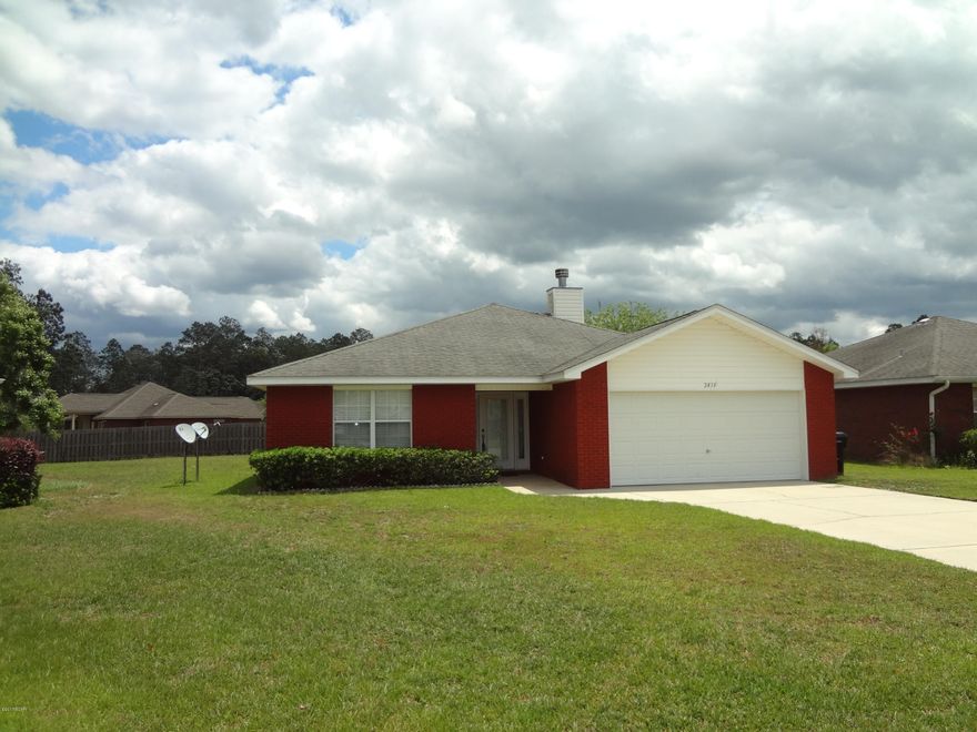 Immaculate home in quiet neighborhood. Convenient to TAFB and all of Panama City. All brick, 3 bedroom home on a large lot at end of cul-de-sac. One owner and she has kept this home pristine. New laminate wood floors in living areas and carpet in bedrooms, 10' ceilings in living room along with a cozy fireplace. Large open kitchen and dining area. The master offers two walk in closets and a double vanity. French doors lead out to covered back porch area for your BBQ and relaxing. This home is very clean and ready for you to see, call today for a private showing!