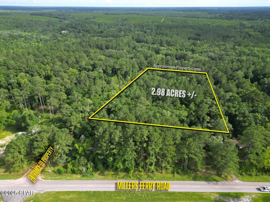 Embrace the peacefulness of small-town living on this stunning 3-acre wooded, high and dry lot in Vernon, Florida. Perfect for families, this property offers the space to build a home or place a mobile home, all while being just 40 minutes from the beautiful Panama City Beaches. Enjoy the serene surroundings with plenty of room for a garden or outdoor activities!
Beautiful Holmes Creek is accessible from the Millers Ferry Road Bridge Boat Ramp which is only ¾ a mile away.  With more than 50 documented springs, the creek is a favorite for swimming, boating, and conservation.  
This property offers a unique opportunity for those seeking a quiet and private lifestyle with the option for community involvement in a friendly town. Don't miss your chance to call this your own!

Key Features:
- 3 acres of wooded land, providing a peaceful retreat
- Ideal for families, with a great community feel
- Perfect for building your dream home or setting up a mobile home
-Proximity to Hwy 79 - under two miles
- Proximity to North Florida Beaches International Airport - only 25 minutes away
- Proximity to Panama City Beaches—only 40 minutes away