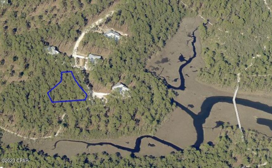 The BEST priced Lot in RiverCamps located at the back of beautiful, quiet Deepwater Creek Lane. This 1/2 acre wooded Lot has a large buildable area for you to build your dream home in the highly sought-after gated community of RiverCamps. Located 9 miles from the white, sandy beaches and 10 minutes from the NW Florida Beaches Airport RiverCamps is ideally located away from the traffic and crowds yet so conveniently close to everything. RiverCamps is a gated, waterfront 1500 acre oasis where there will be less than 450 homesites when completed on 500 acres with the remaining 1000 acres committed to conservation. Nearly 7 miles of trails ideal for hiking, biking or a golf cart ride to view the abundant wildlife and the serenity of Crooked Creek and West Bay. Owners also enjoy unlimited use of kayaks, canoes and paddleboards and a private, community boat ramp that will allow you to be at Shell Island and St Andrews Pass in 30 minutes. Dry boat storage is included in the HOA fees.