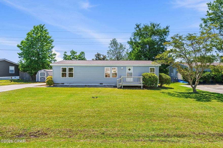Welcome home to 6013 Stockholm Lane, Panama City, FL 32404! Located in the peaceful Sweetwater Village South community, this move-in ready 3-bedroom, 2-bath home offers comfort, space, and affordability all in one -- making it a great opportunity for first-time homebuyers, investors, or families looking for extra room to grow.

Situated on a generous 0.33 -acre lot, this home features 1,188 sq ft of functional living space along with a spacious yard perfect for entertaining, gardening, pets, or simply enjoying the Florida lifestyle. A storage shed provides additional space for tools, lawn equipment, and extra storage needs.

Major updates have already been taken care of, including a roof replacement in  2019, giving buyers added peace of mind. The home is connected to public water .

Conveniently located near US-231, shopping, dining, schools, and just a short drive to Panama City Beach, this property combines value, location, and functionality at an affordable price point.

Don't miss your chance to own an updated home with a larger lot in a growing Panama City area -- schedule your showing today!
