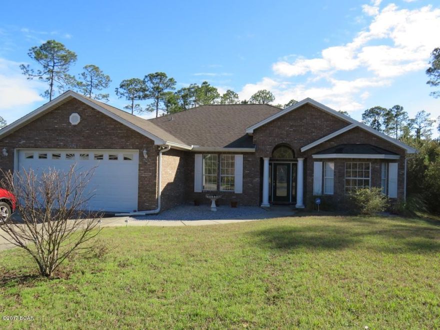 Immaculate and Beautiful, Florida cottage home that sits on a large private lot, next to a nature preserve, which is steps away from Deer Point Lake. Home has had only one owner and has been barely lived in. Spacious and split 3Br/2Ba floor plan, also has a formal dining room and eat in space in the kitchen. Master Bath has a tile shower, with a garden tub, and also with a double sink vanity.