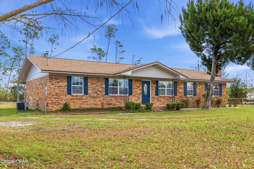 Freshly renovated 4-bedroom, 2-bath home with an additional office, situated on 1.7 acres with a private pond. The home features an open living area with a stone fireplace, updated kitchen with granite countertops and new stainless steel appliances, and fresh finishes throughout. Spacious bedrooms, modernized bathrooms, and abundant natural light add to the home's appeal. Two attached covered carports and a detached shop provide excellent storage or workspace options. Conveniently located approximately 15 minutes from 23rd Street, offering a balance of privacy and accessibility.