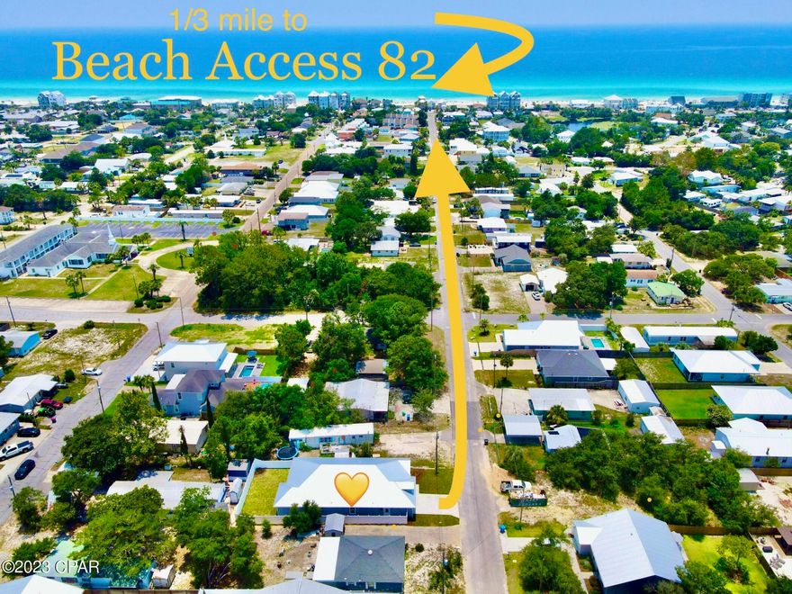 CURRENTLY UNDER CONTRACT, SELLER WILL CONSIDER BACKUP OFFERS. New construction in Laguna Beach! 3 Blocks from the gorgeous Gulf of Mexico. Laguna beach sits on the west end of Panama City Beach, offering dedicated beaches, and amazing investment potential! Short term rental projections up to $85K. Home is also the perfect floor plan for a full time residence. Privacy fence surrounds the large back yard with room for a pool, if desired. Lots of living space inside & out. Covered patios, 8' triple sliding glass doors blend indoor living w/oversized patio & yard, creating an open concept that beautifully ties together indoor & outdoor spaces. Public sewer & water. Pool quote & sketch available. Chef's kitchen, upgraded appliances, 10'-12' ceilings, 8' doors, high end LVP flooring, huge master suite & bath, walk-in closets, pantry, & laundry, key drop/mud room area, professional landscaping, irrigation system, 8' privacy fence, outdoor shower, 2 car garage, storm windows, metal roof, 2x6 construction, spray foam insulation, and the list goes on! This house is a must see! *All information is approximate and should be verified by buyer if important.