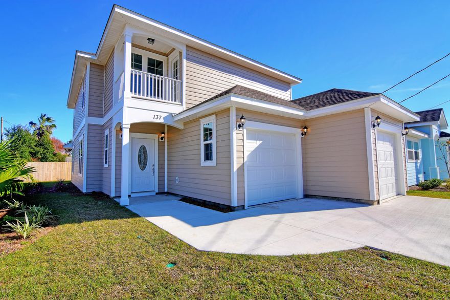 Beautiful new home in desired Open Sands subdivision which is a Golf Cart friendly community located within walking distance to Beach. Home features open floor plan, large kitchen with granite counter tops, pantry, breakfast bar and stainless steel appliances. 3 bedrooms upstairs and 1 large bedroom and bathroom downstairs. Trey ceiling, walk in closet and balcony in master bedroom. Double vanity in master bath with granite counter top, separate tiled shower with glass enclosure and whirlpool tub. Energy efficient windows, privacy fenced backyard, 2 car garage and sprinkler system. Make your appointment to call this beautiful home ''yours.''