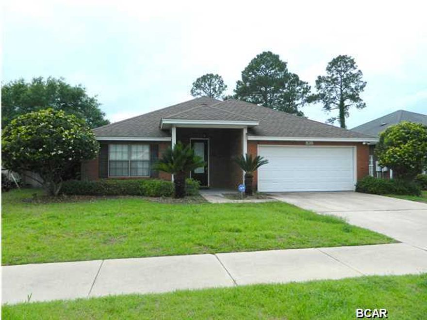 3BR/2BA home centrally located off Hwy 77 in Lynn Haven. Interior features include hardwood flooring, crown molding, 10ft ceilings, and an electric fireplace. The master suite has a walk-in closet and double vanities in the bathroom. The backyard features a covered patio, above ground pool, and playhouse. Pet negotiable with $250 non-refundable pet fee. Rent includes weekly pool service.