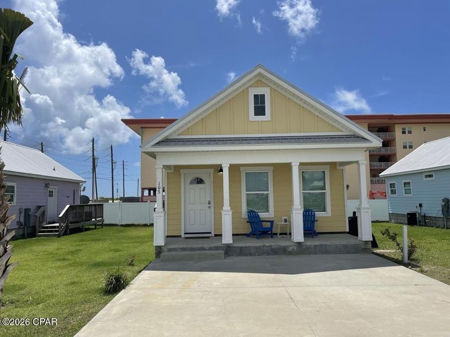 Charming 2-bedroom, 2-bath beach cottage just half a block from the sugar-white sands. Located in the Ocean View community, this beachside retreat offers access to an inground pool and a relaxed coastal lifestyle. The home comes beautifully furnished and features tray ceilings, ceramic tile throughout, and tasteful décor. An excellent vacation rental with strong appeal, this property is perfectly situated within walking distance to the new Toucan's Restaurant (currently under construction) and nearby food trucks. A fantastic location for enjoying beach days, dining, and laid-back coastal living.